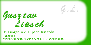 gusztav lipsch business card
